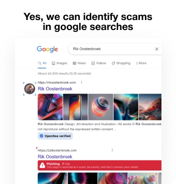Yes, we can identify scams in google searches